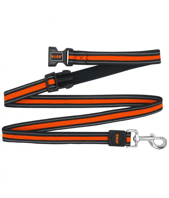 [DCA1372-S8M/L] DOCO® Athletica Easy-Snap Air Leash 6ft (DCA1372)Color: Safety Orange, Sizes: M/L