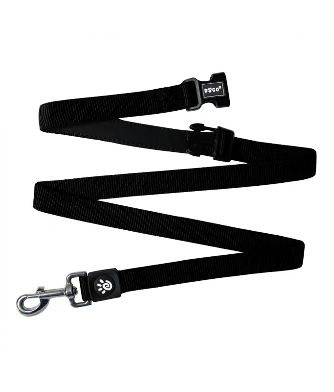 [DCS2072-01M] DOCO® Easy-Snap -HANDS FREE Leash 6ft (DCS2072)Color: Black, Sizes: M