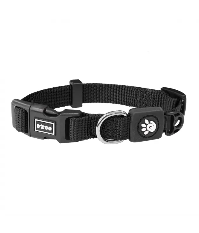 DOCO Signature Nylon Collar (DCSN002)Color: Black, Sizes: L