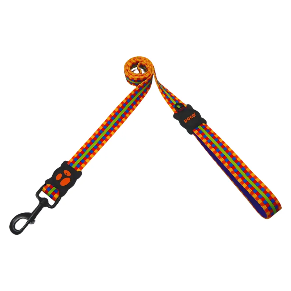 [DCL1072-AM] DOCO Loco Lime Street Pattern Dog Leash - 6ft - M