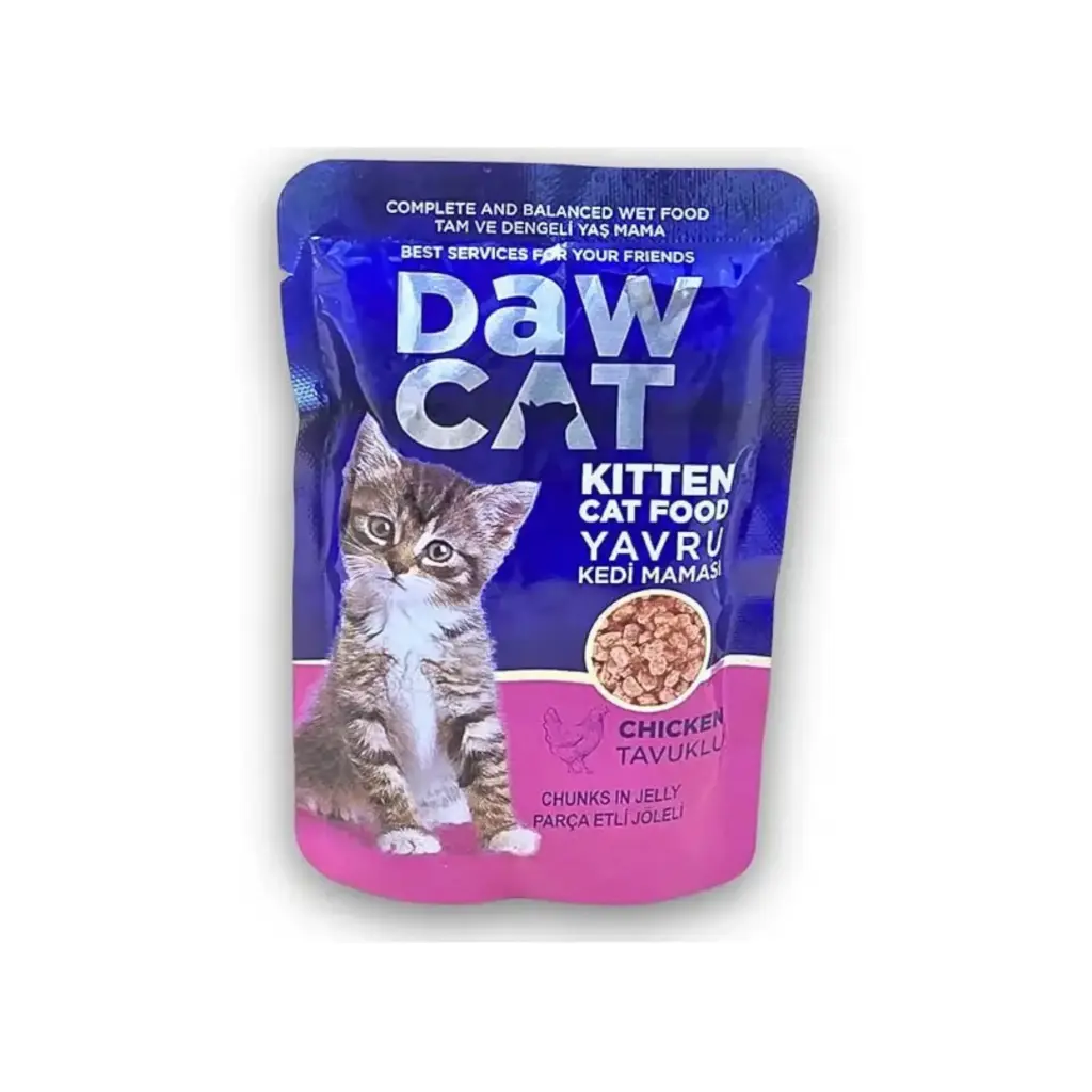 DawCat Premium Salmon Wet Cat Food Pouch - 85g