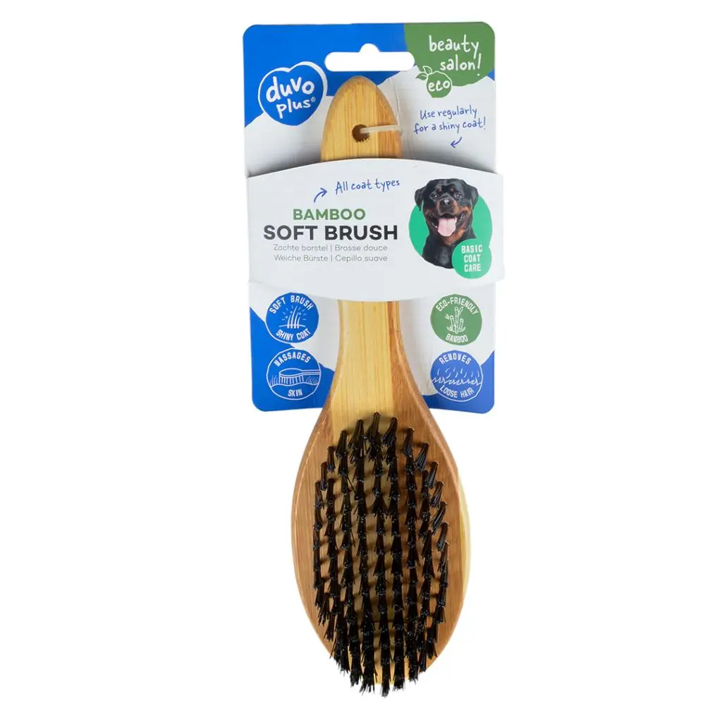 [LR158013] DUVO Bamboo Soft Bristled Grooming Brush - L