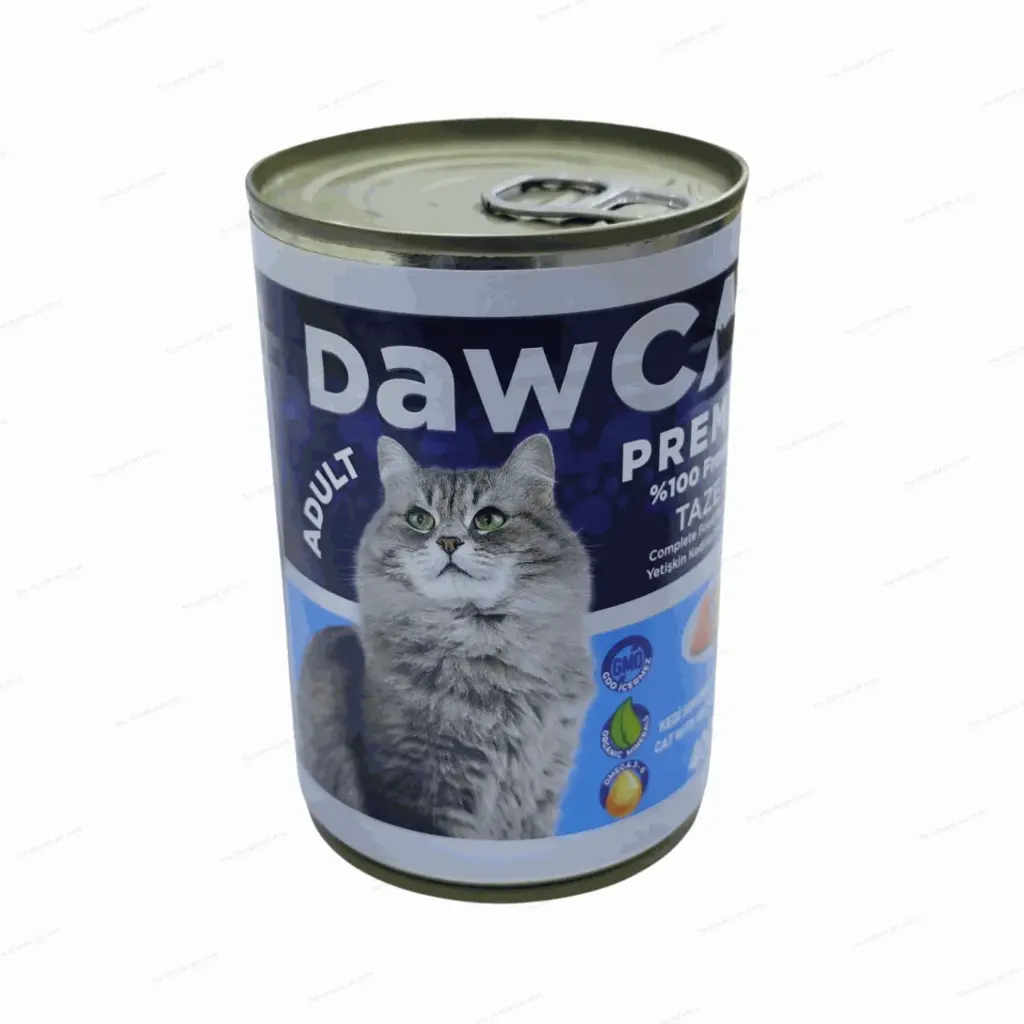 Dawcat Premium Canned Wet Cat Food Savory Salmon Chunks In Gravy Wet Cat Food Can 400g-1pc