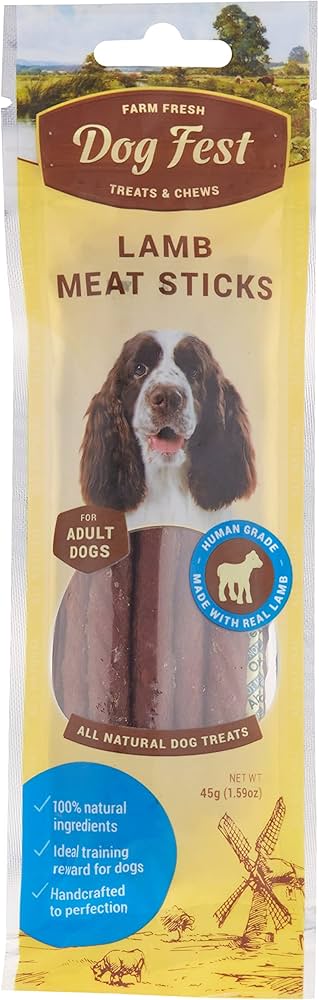Dog Fest Lamb Meat Sticks For Adult Dogs - 45g (1.59oz)Weight: 45g 
