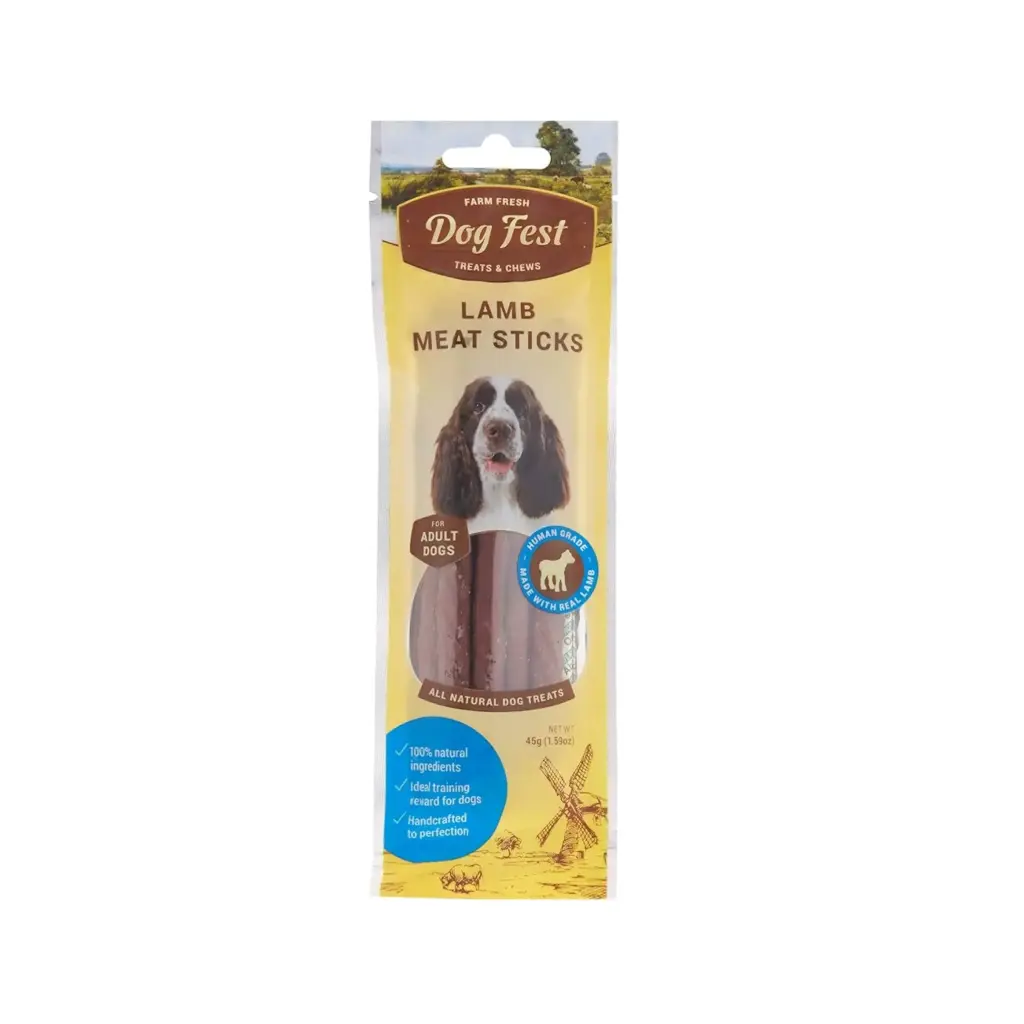 [79711281] Dog Fest Lamb Meat Sticks High-Protein Dog Treats - 45g