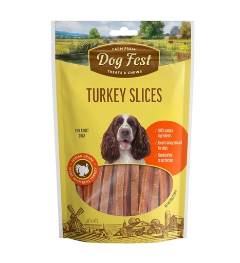 Dog Fest Turkey Slices For Adult DogsWeight: 90g 