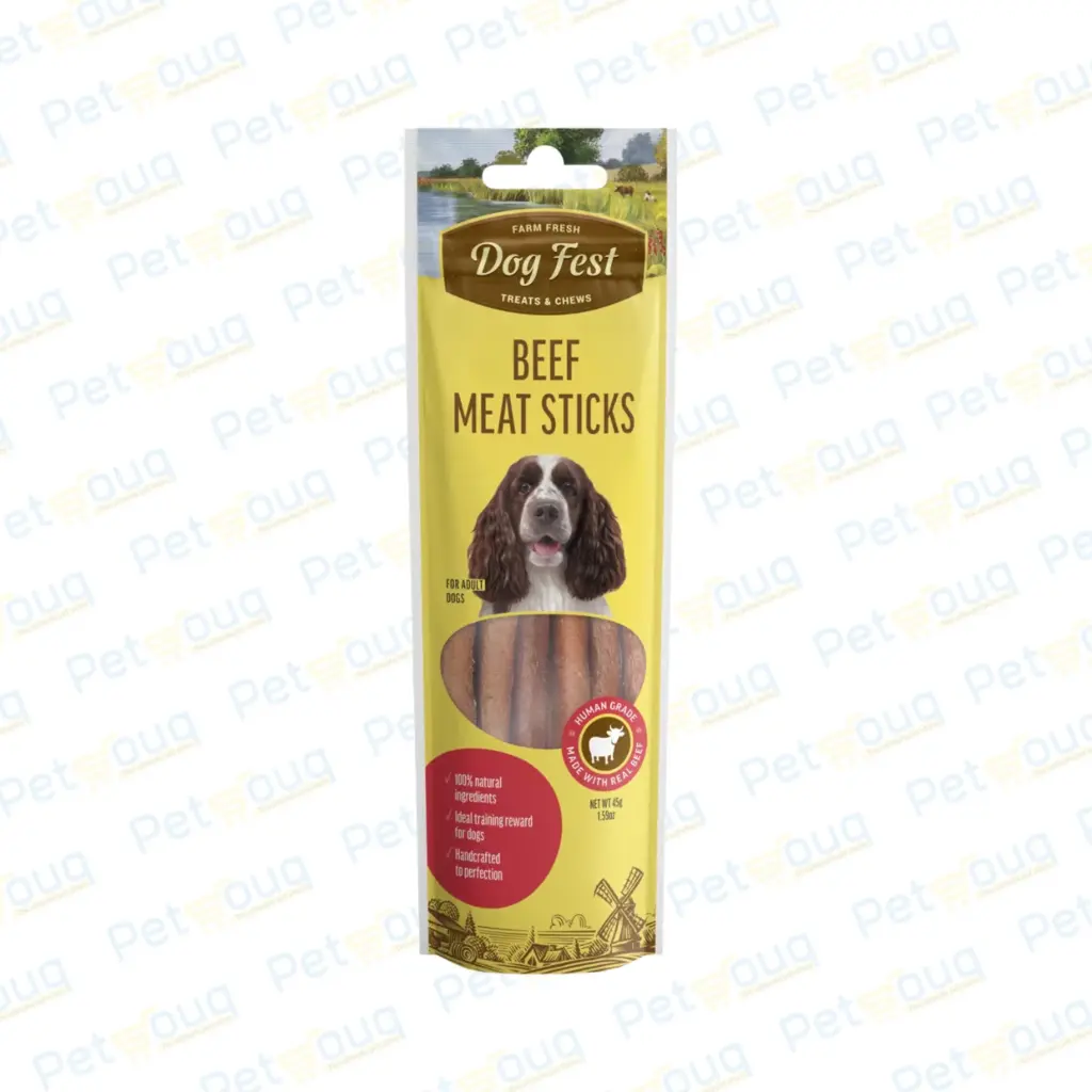 [79711298] Dog Fest Beef Meat Sticks Savory Adult Dog Treats - 45g