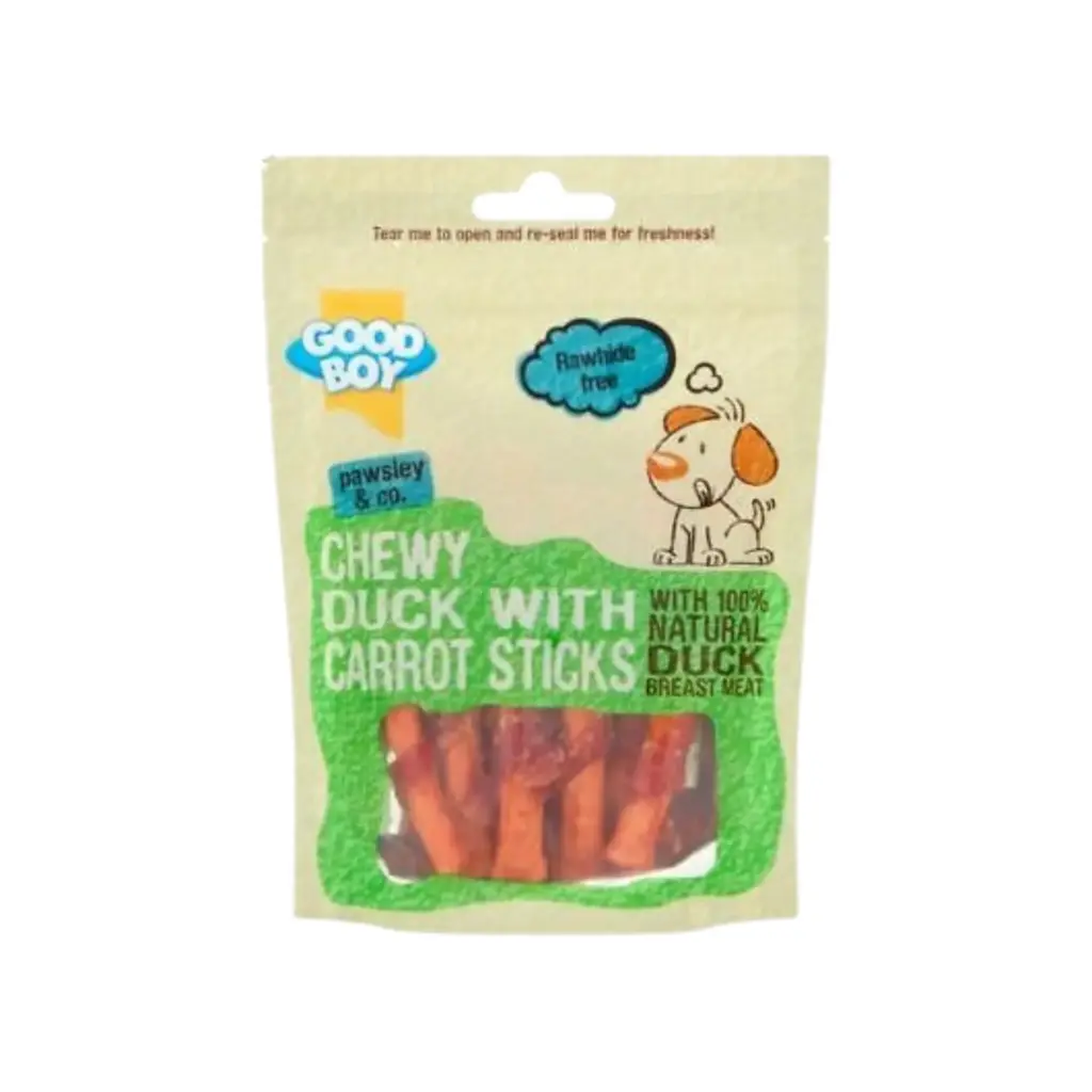 [ART620224] Duck Carrot Stick Savory Pet Treat Stick - 90g