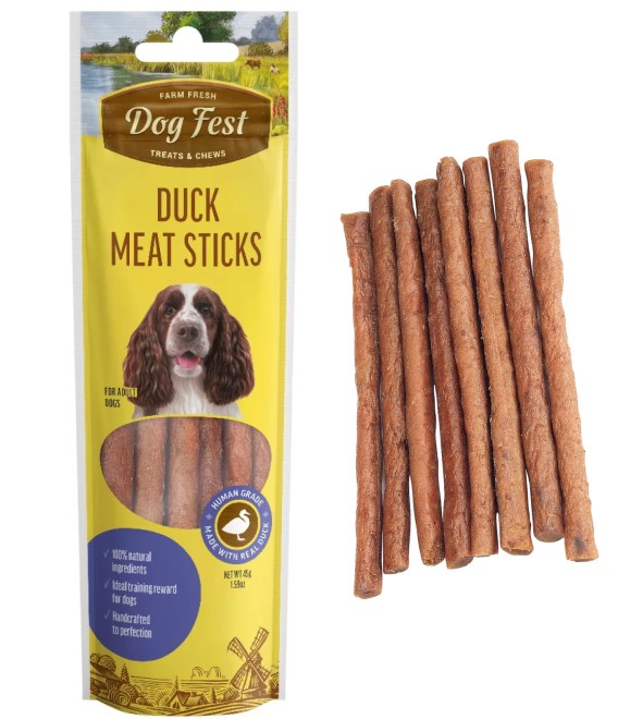 Dog Fest Duck Meat Sticks For Adult Dogs - 45g (1.59oz)Weight: 45g 