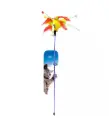 Duvo Assortment Playing Rod With Feathers Mixed Colors 62x3x1.5cm - Cat Toy Dimension: 62 x 3 x 1.5cm