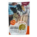 Duvo Chicken & Fish Strips Dog Snack Pouch 80g
