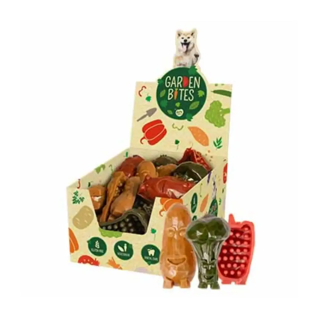 [LR11310] Duvo Garden Bites Veggie Friends Treat Pouch 90g, Mixed Colors