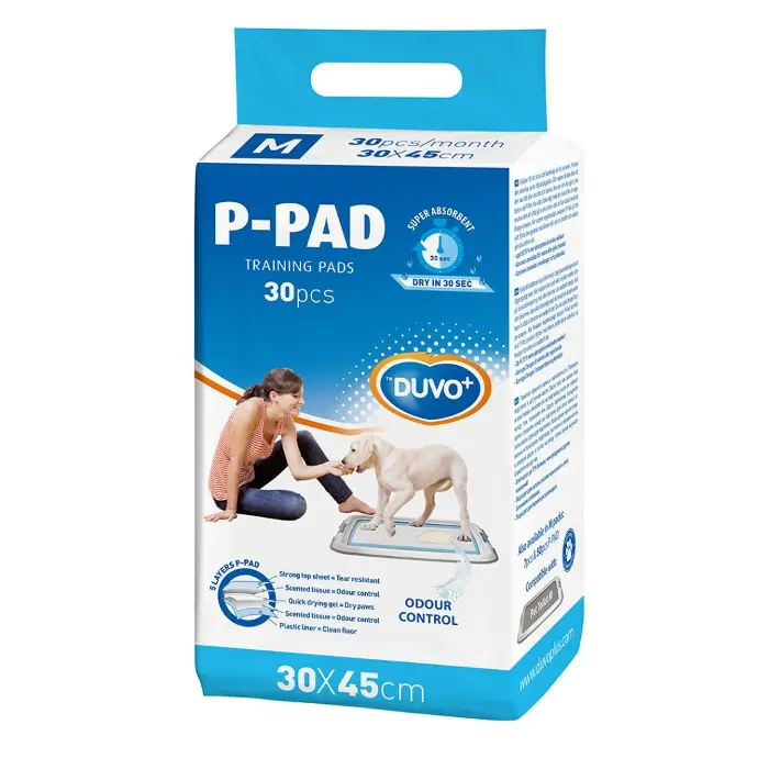 [LR11655] Duvo+ Super Absorbent Training Pet Pads (Medium, 30x45cm) – 30 Count for Puppies & Dogs