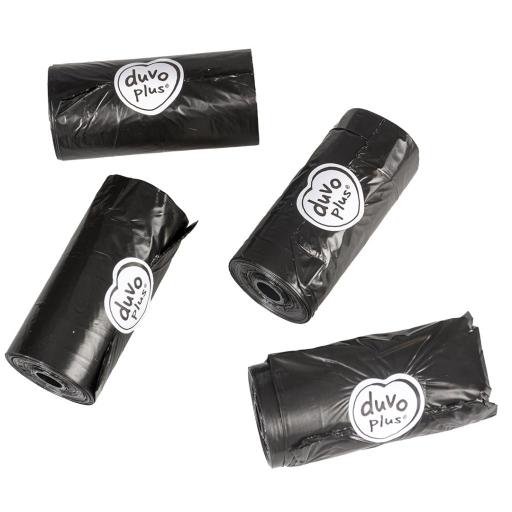 [LR311330] Duvo Black Disposable Pet Poop Bags - 4 x 20 pc