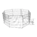 Duvo Puppy Run With Door & Net & Hooks Black 60 x 60cm Black