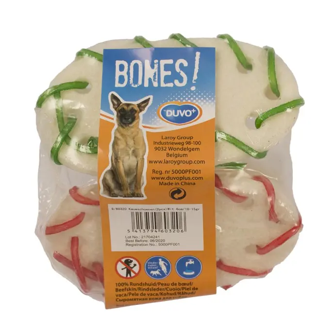 Duvo Shoe Rawhide White Coloured Laces 2pcs - 6cm