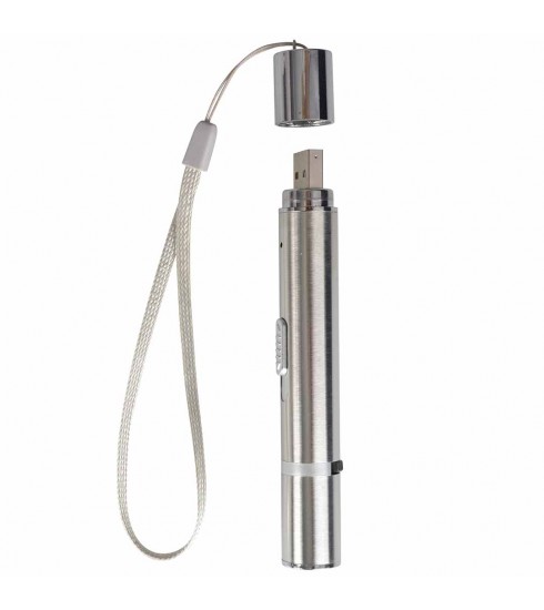 [LR12844] Duvo+ 7-in-1 Laser Silver Interactive Cat Toy - 11.5cm