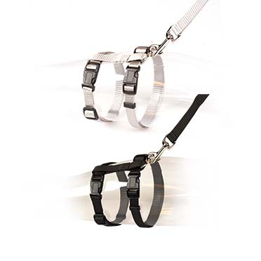 [LR11200] Duvo+ Big Cat Uni Mixed Colors Harness & Leash Set - 1 Unit