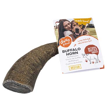 [LR13946] Duvo+ Buffalo Horn Natural Long-Lasting Dog Chew - XL