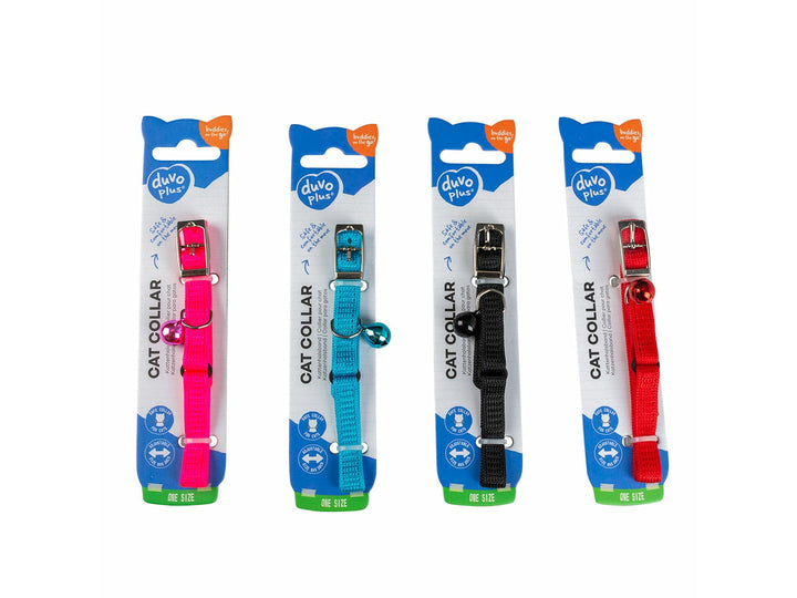 Duvo+ Cat Collar Uni 2 Nylon Mixed Colors 20-30cm / 10Mm