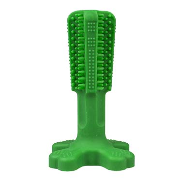 [LR12347] Duvo+ Chew n Play Green Interactive Dog Brush Toy - Medium