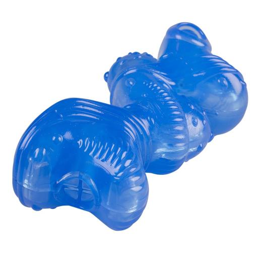 [LR12435] Duvo+ Chew n Snack Twister Interactive Blue Dog Toy - 16.5cm