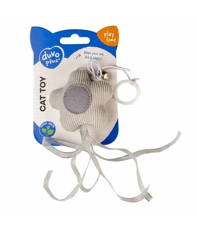 [LR12085] Duvo+ Cushy Star with Bell Interactive Cat Toy - 17.5cm
