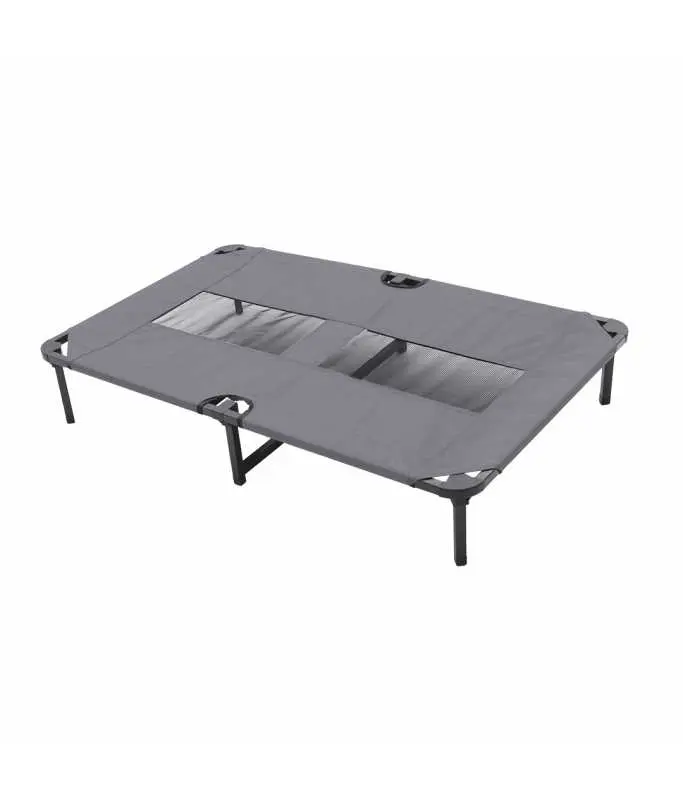 [LR12352] Duvo+ Elevated Relax Stretcher Breathable Dog Bed Grey - 102x68cm