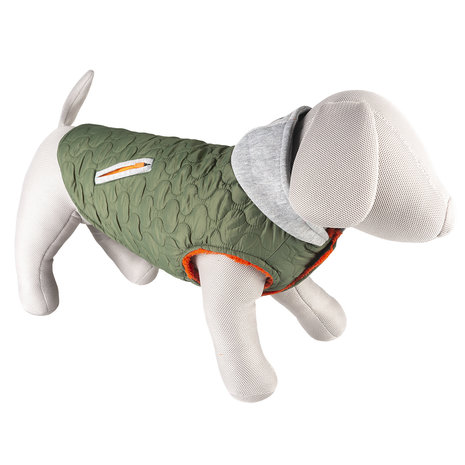 [LR13219] Duvo+ Urban Grey & Green Dog Jacket - 70cm - XL