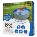 Duvo+ Foldable Dog Pool - Blue (120x30cm) - Durable & Portable Summer Fun