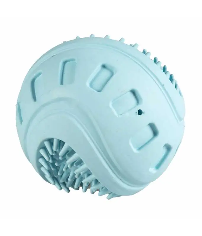 Duvo+ Dog Toy Rubber Giggle Ribble Ball 8.5x8.5x8.5cm Color : Blue