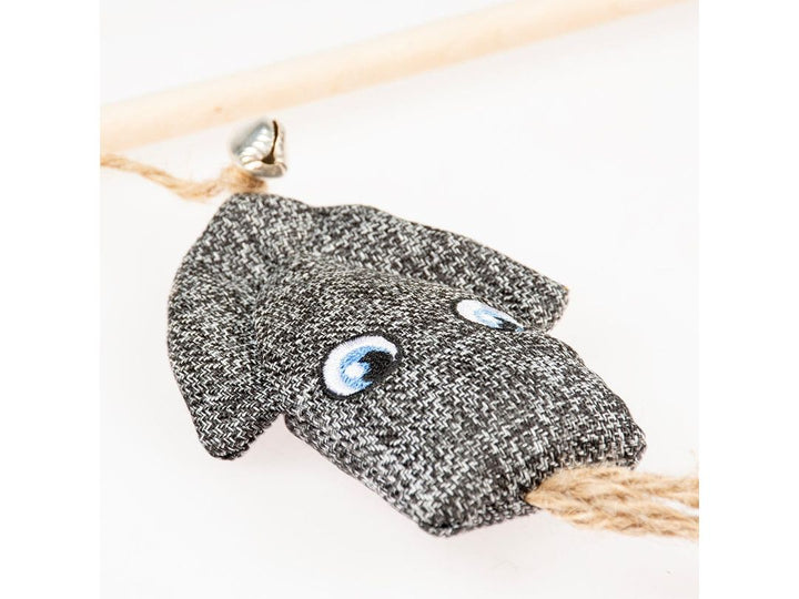 [LR14632] Duvo+ ECO Navy Squid Catnip Interactive Cat Rod Toy - 40cm