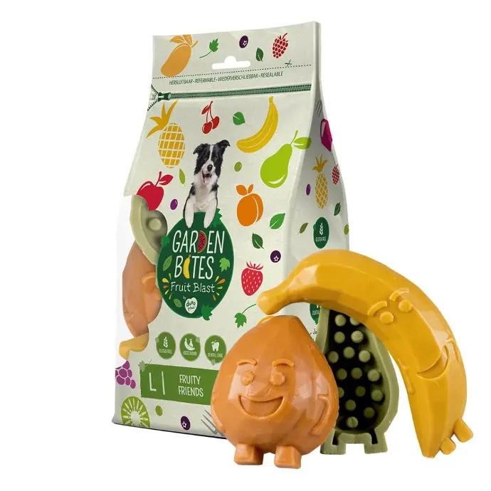 [LR12712] Duvo+ Garden Bites Fruity Friends Vegan Dog Treats - 12.5cm - 3 pc