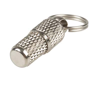 [LR12939] Duvo+ Silver Metal Pet ID Tube - 2.8cm