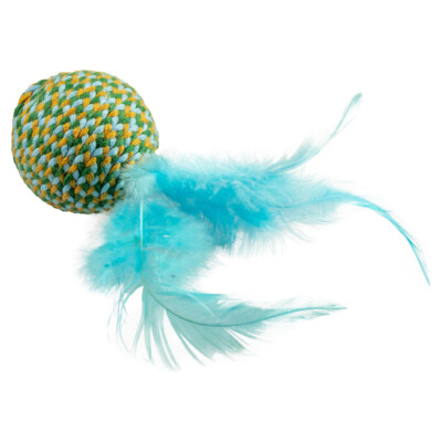 Duvo+ Jolly Ball With Feathers Blue - 18x4,5x4,5cm 