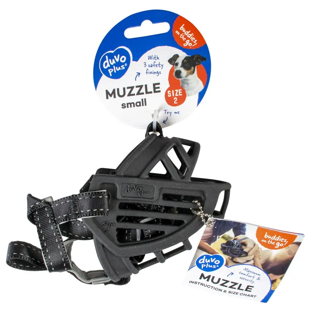 Duvo+ Muzzle Rubber Black Sizes: S