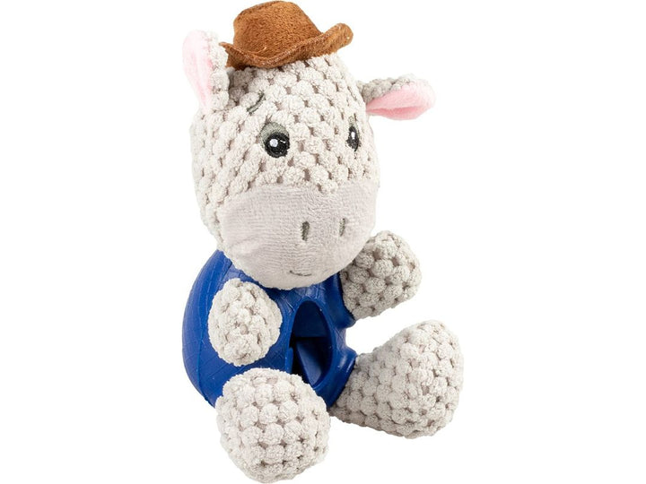 Duvo+ Plush & Rubber Donkey Dispenser Multicolour, 17x11x10cm 