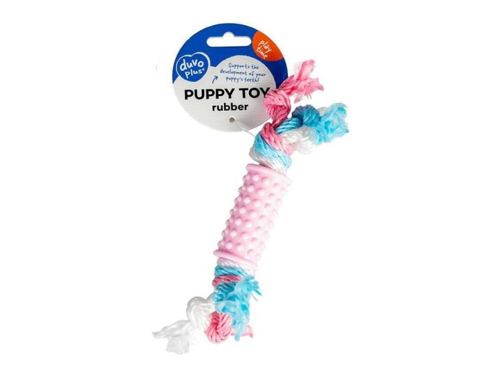 Duvo+ Puppy Toy TPR Stick with Nylon Rope 20cm 