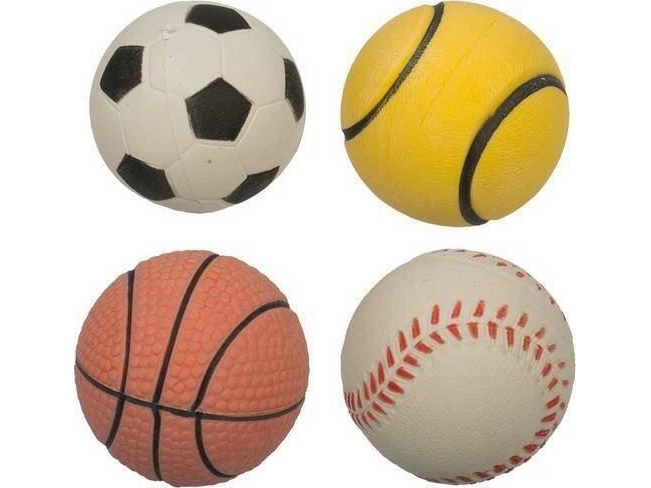 [LR10160] Duvo+ Rubber Neon Ball Mixed Colors Dog Toy - 6cm