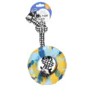 Duvo+ Rubber Tire Smash & Cotton Rope Multicolour [Size - M, 35x19x4.5cm]