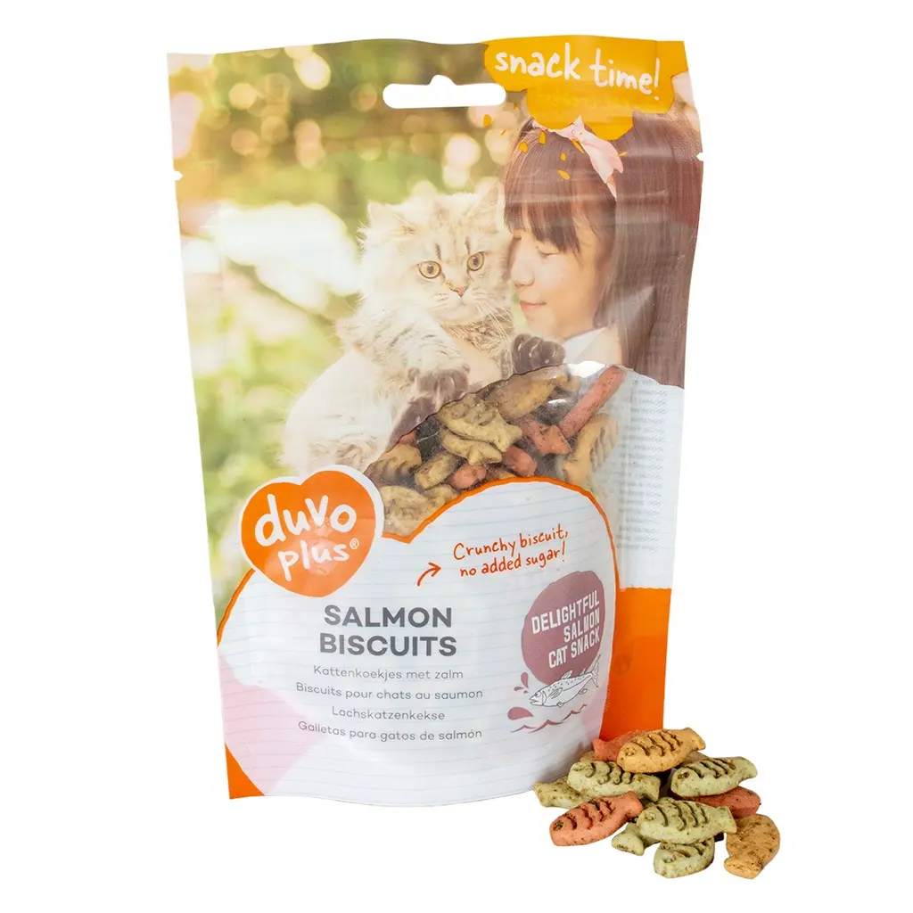 Duvo+SalmonBiscuitsforCats50g