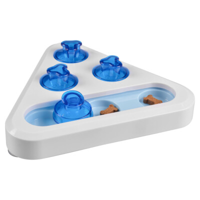 [LR12767] Duvo+ Seek n Snack Puzzle - Triangle 24x24x5,5cm White/Blue