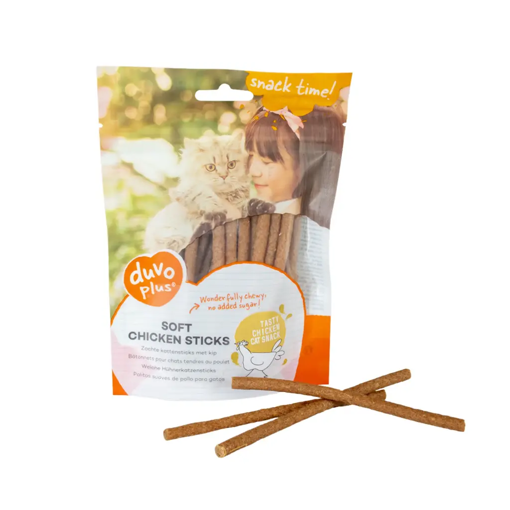 [LR15543] Duvo+ Soft Sticks Chicken Recipe Cat Treats Bag - 50g