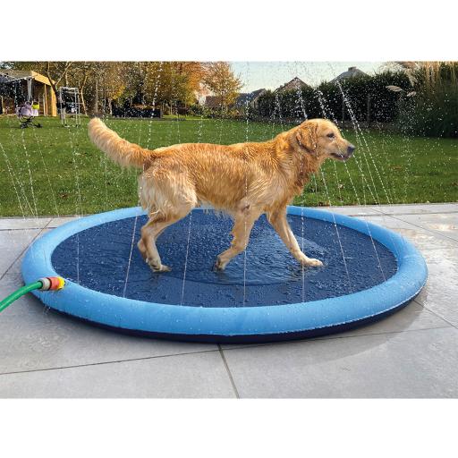 Duvo+ Splash Play Mat – Summer Cooling Mat 150 × 1.5 cm (Blue)