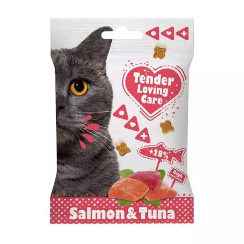 [LR13174] Duvo+ TLC Salmon & Tuna Soft Snack Cat Treats Bag - 50g
