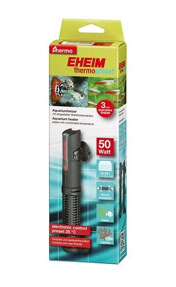 Eheim Thermopreset Automatic Submersible Aquarium Heater - 50W