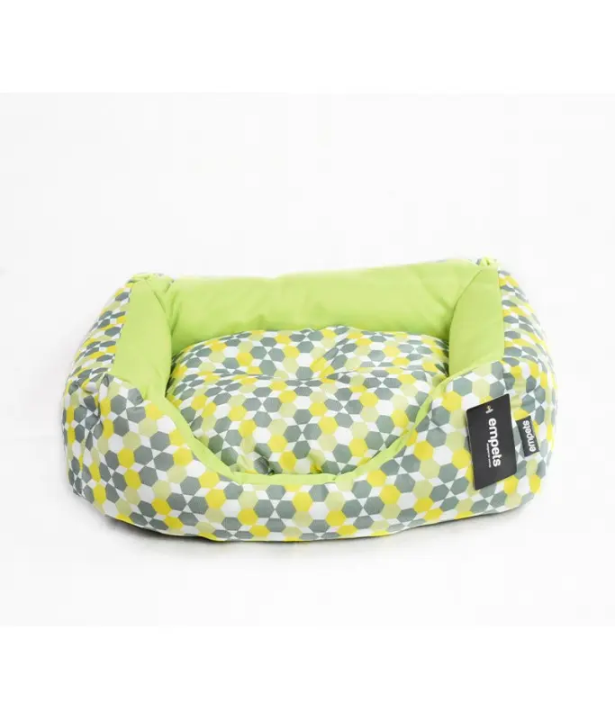 [EMK01M-110M] Empets Couch Bed ModernDimension: 55x42x16cm, Pattern/Texture: Printed Green & Lemon