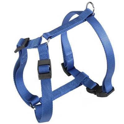 [75555925] Ferplast Champion P Dog Harness (XL) – Blue, Adjustable 53-84cm Neck & 60-98cm Chest, 25mm Wide Nylon