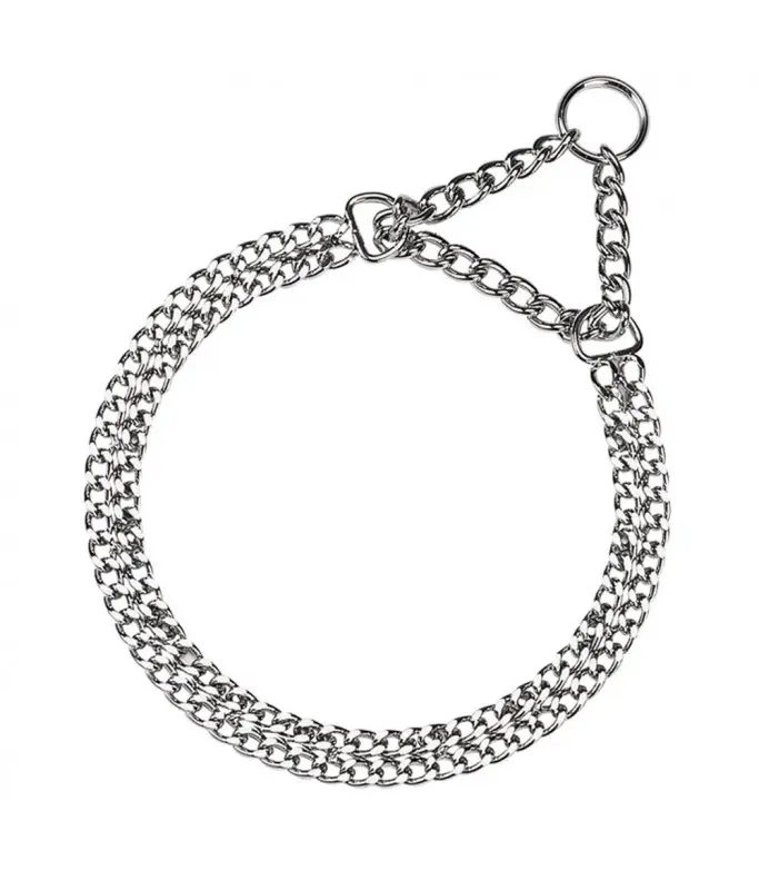Ferplast Chrome CSS - Semi Choke-Chain Dog Collar Made of Metal Dimension: 32 x 44cm
