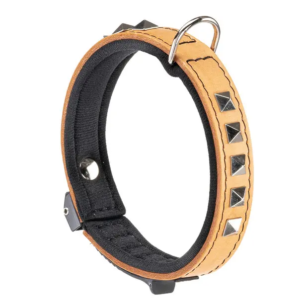 [76101951] Ferplast Giotto Luxor Collar-Black C30-58-102Color: Beige, Dimension: 35-39cmx20mm